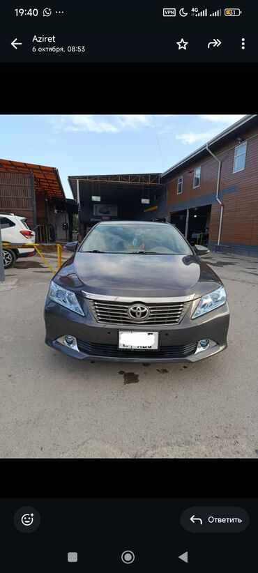 срочно продам авто в связи с переездом: Toyota Camry: 2012 г., 2 л, Автомат, Бензин, Седан