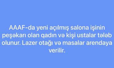 tap az xirdalanda daye teleb olunur: AAAF-da yeni açılmış ŞəFa Gözəllik & Estetik mərkəzinə işinin