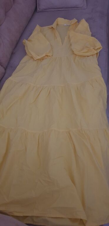 svecane haljine bele: L (EU 40), bоја - Žuta, Kratkih rukava