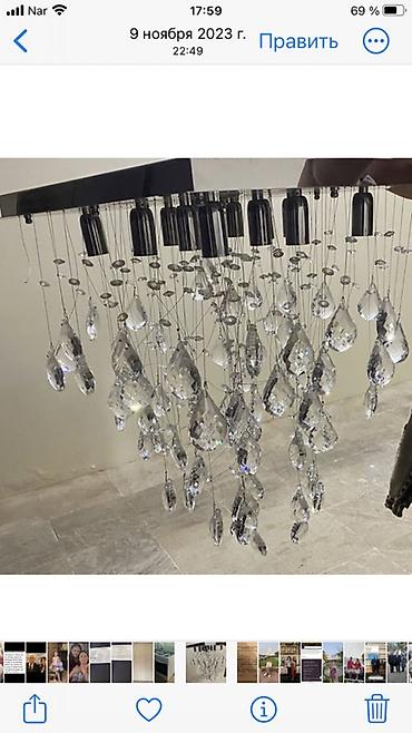 İşıqlandırma: Çılçıraq, 10 və daha çox lampa, Xrustal — 1