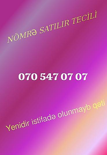 antenli telefon: Tecili Xüsusi vip mobil nömrə satılır: 070 547 07 07 - Yadda qalan — 1