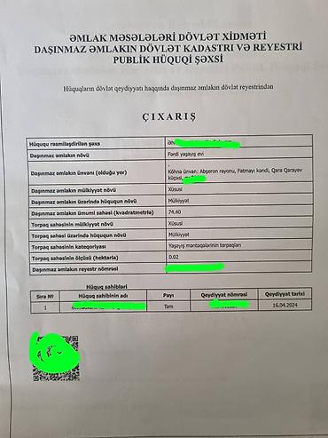 nzs qesebesinde 3 otaqli ev type 1: 4 otaqlı, 90 kv. m, Kredit yoxdur, Yeni təmirli — 1