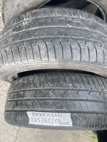Шины: Шины 225 / 55 / R 17, Лето, Б/у, Пара, Легковые, Япония, Toyo