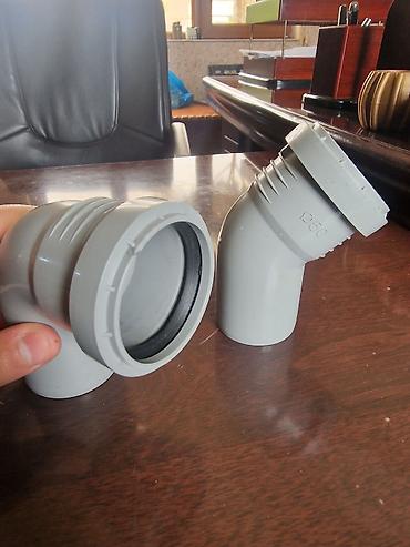 PVC boru dirsəyi – Ø50 mm Qiymət: 25 qəpik - Material: yüksək