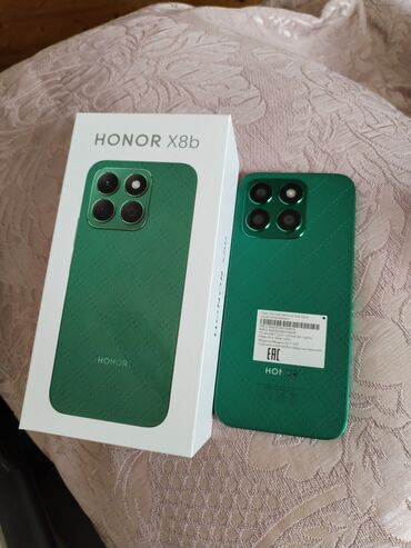 teze sensor telefon qiymetleri: Honor X8 5G, 128 GB, rəng - Yaşıl, Zəmanət, Sensor, Barmaq izi