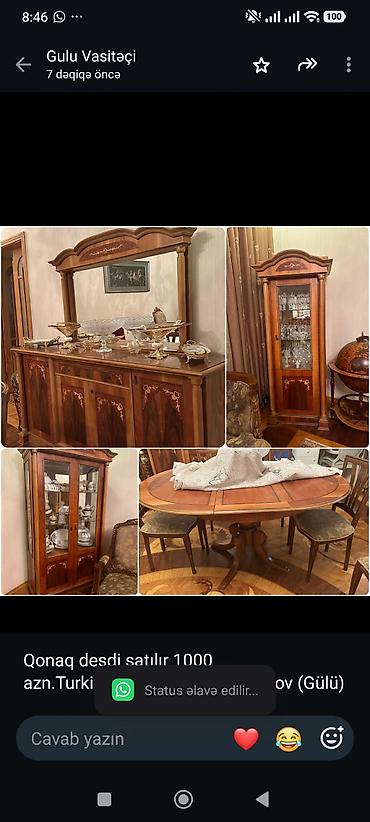 Qonaq desdi satılır 1000 azn.Turkiyenindir.unvan Nerimanov (Gülü) lalafo.az -da Qonaq desdi satılır 1000 azn.Turkiyenindir.unvan Nerimanov (Gülü)