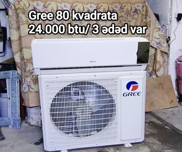 kondisioner motor: Kondisioner Gree, İşlənmiş, 70-80 kv. m, Split sistem, Kredit yoxdur, Ödənişli quraşdırma