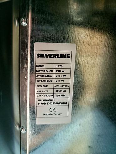 Aspiratorlar: Gizlin aspirator Silverline Model 1170 Istehsalı Türkiyə 90 lıq — 12