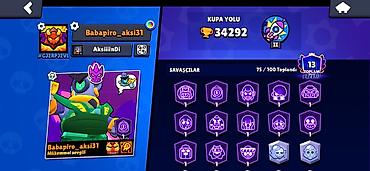 random pubg hesap: Brawl Stars oyunu üçün inkişaf etmiş hesab - Kupa sayı: 34 292 - — 4