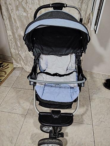Uşaq dünyası: Uşaq arabası – 3 təkərli model - Rəng: açıq mavi/qara kombinasiyası - — 2
