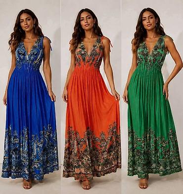 brankodex kaput: Duga letnja haljina sa etno/boho printom - Model: maxi haljina sa — 1