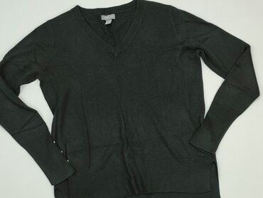 czarne t shirty w serek damskie: Sweter, Primark, S, stan - Dobry