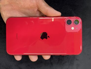 быу телефоны: IPhone 11, Б/у, 128 ГБ, Красный, Защитное стекло, 82 %