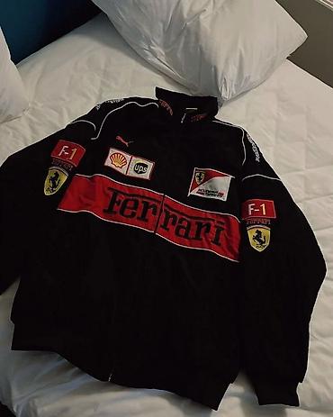 роба сварщика: Куртка-ветровка Scuderia Ferrari F1 - Цвет: черный с красными и — 2