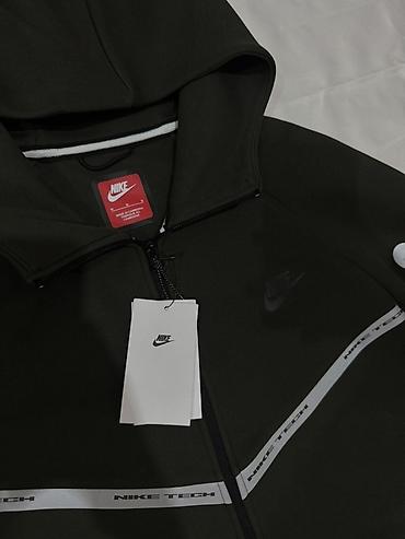 nike tech flece: Мужская толстовка, M, Nike, Новый, цвет - Зеленый, Самовывоз — 2