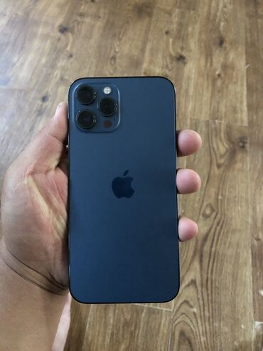 старые кнопочные телефоны: IPhone 12 Pro Max, Колдонулган, 256 ГБ, Blue Titanium, 76 %
