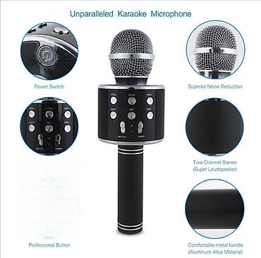 iphone 6s polovan: Bluetooth karaoke mikrofon crni 858. bluetooth karaoke mikrofon crni — 1