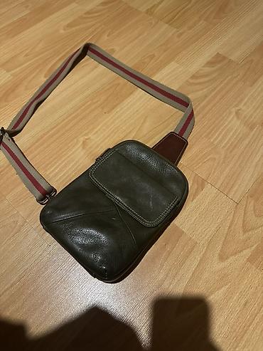 Çantalar: Dəri çiyin çantası Barsetka Барсетка сумка - Material: təbii dəri — 2