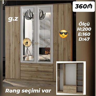 tek dolablar: Yeni, Düz dolab, Qarderob, paltar dolabı