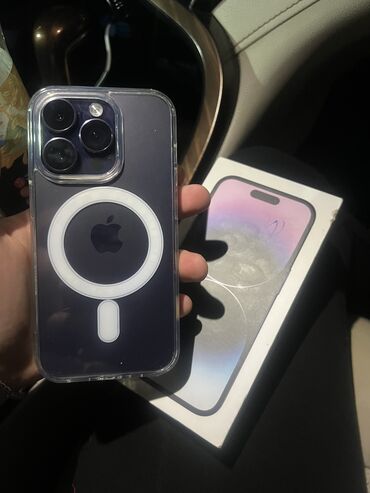 клавиатура и мышь для телефона в бишкеке: IPhone 14 Pro, Б/у, 128 ГБ, Deep Purple, Коробка, 86 %