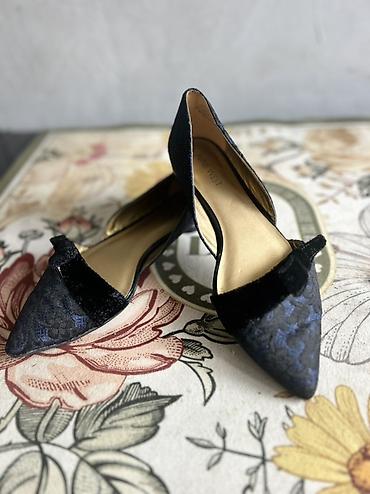 leopard 5: Туфли, 36.5, 37, Mango, Б/у, цвет - Синий, Самовывоз, Платная доставка — 1
