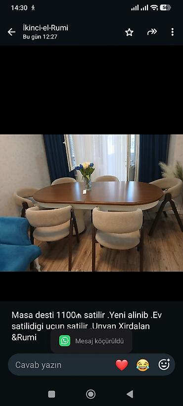 Masa desti 1100₼ satilir .Yeni alinib .Ev satilidigi ucun satilir lalafo.az -da Masa desti 1100₼ satilir .Yeni alinib .Ev satilidigi ucun satilir