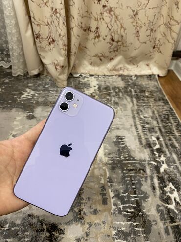 apple iphone 11: IPhone 11, Б/у, 64 ГБ, Deep Purple, Чехол, 83 %