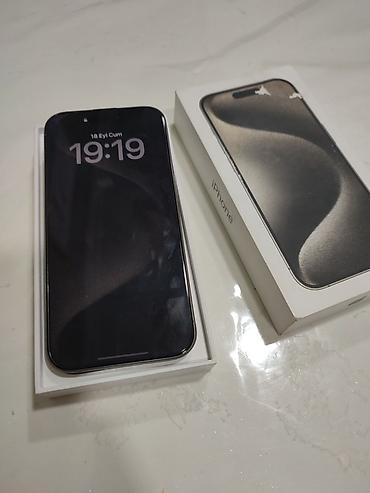 15 t pro: IPhone 15 Pro, 256 GB, Natural Titanium, Zəmanət, Barmaq izi, Face ID — 2