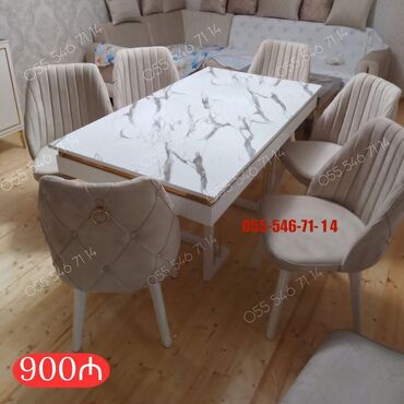 Divan və masa dəstləri: Qonaq otağı üçün, Yeni, 6 stul