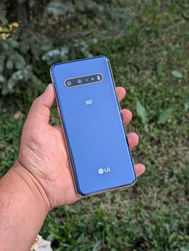 телефон ми 9: LG V60 ThinQ 5G, Б/у, 128 ГБ, цвет - Синий, 1 SIM