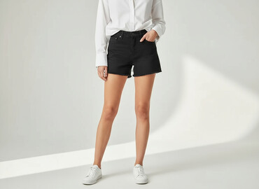 krótkie spodenki damskie z wysokim stanem duże rozmiary: New Look, Shorts for women, size S