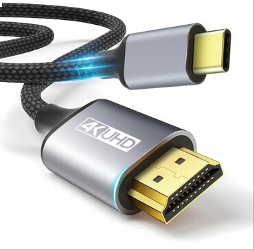 Televizorlar: Type-c to HDMI kabel 4K Bu kabel vasitəsilə telefon görüntüsünü