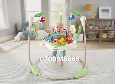 yeni il üçün yumşaq oyuncaqlar: Fisher-Price Jumperoo Körpə Fəaliyyət Mərkəzi, İşıqlar Səslər və