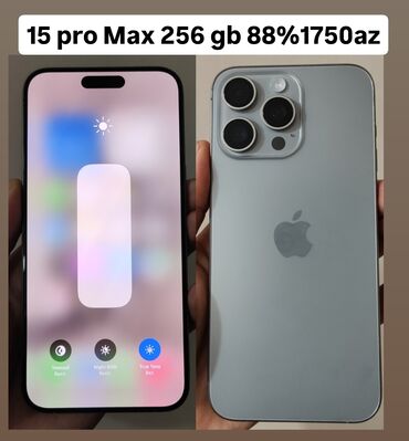 Apple iPhone: IPhone 15 Pro Max, 256 GB, Natural Titanium, Zəmanət