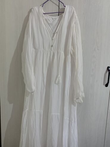 платье белые: Бий үчүн көйнөк, Стандарт, Узун модель, түсү - Ак, M (EU 38), L (EU 40), Бар
