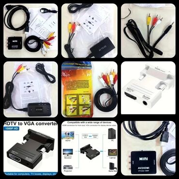 Audio və video kabellər: RCA-dan, AV-dən HDD-yə, HDMİ-yə, HDTV-yə ÇEVİRİCİ ( konvertor ) — 1