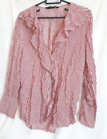 платья рубашки с ассиметричным низом: Рубашка, Без воротника, В полоску, Турция