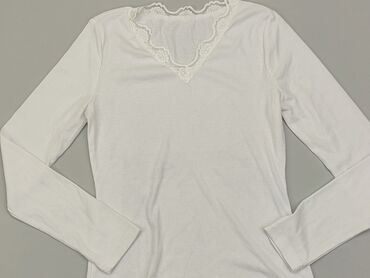 białe dopasowana bluzki z długim rękawem: Bluzka Damska, Shein, L, stan - Bardzo dobry