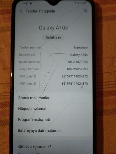 Boşqablar: Samsung Galaxy A10s, rəng - Qırmızı, Qırıq