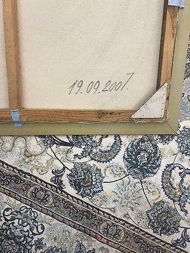 dollar gul: Yağlı boya tablo – Natürmort kompozisiya (en 1m) - Mövzu: süfrə — 5