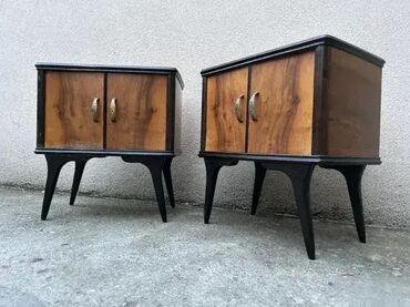 iznajmljivanje stolova i klupa: Retro Art deco nocni ormarici / stocici MOGUC PREVOZ  Art deco retro