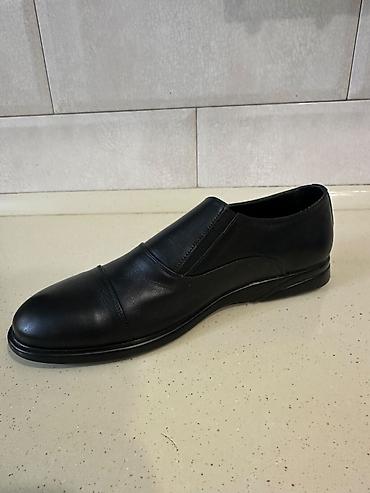Ayaqqabılar: Klassik kişi ayaqqabısı – qara rəng - Model: bağsız, slip-on (elastik — 3