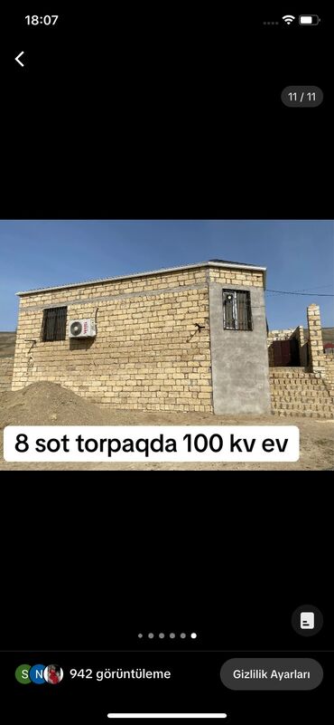 sumqayıt ev: Qobu, 100 kv. m, 3 otaqlı, Hovuzsuz, Kombi, Qaz, İşıq