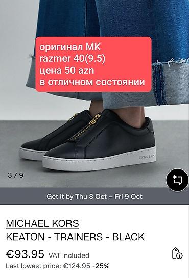 cins: Michael Kors Keaton kişi/qadın idman ayaqqabısı – qara rəng. - Ölçü — 1