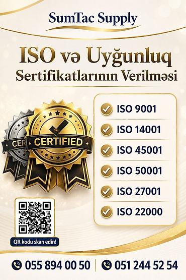 Обучение, курсы: Xidmət: ISO və Uyğunluq Sertifikatlarının Verilməsi SumTac Supply — 1