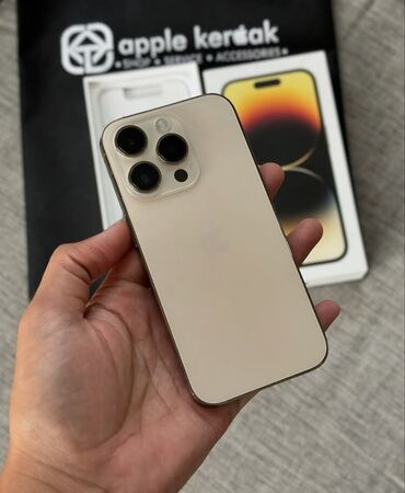 simsiz: IPhone 14 Pro Max, 128 GB, Qızılı, Zəmanət, Simsiz şarj, Face ID