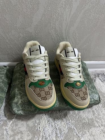 кеды gucci: Кроссовки, 40, 41, Gucci, Новый, цвет - Бежевый, Платная доставка — 1