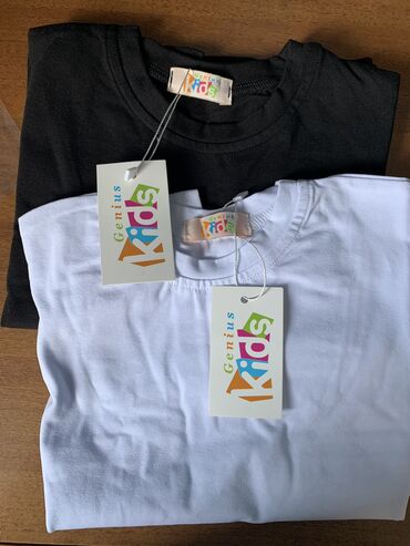 футболки детские оптом: Детский топ, рубашка, цвет - Черный, Новый