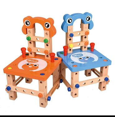 детский конструктор: Новый конструктор -стул из дерева Стул с набором инструментов и