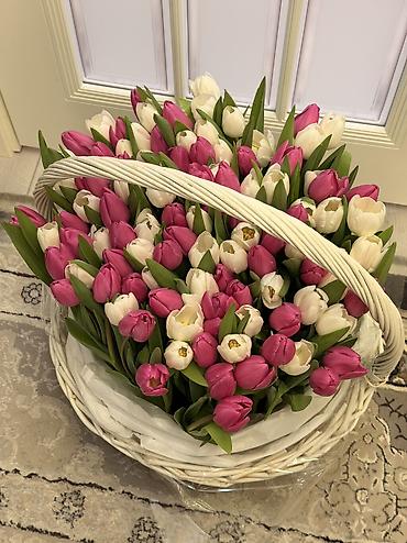 Другие услуги в сфере красоты и здоровья: Тюльпаны по 100 сом 
Оформим, доставим во время ☺️ 
От 200 шт 90 сом — 23